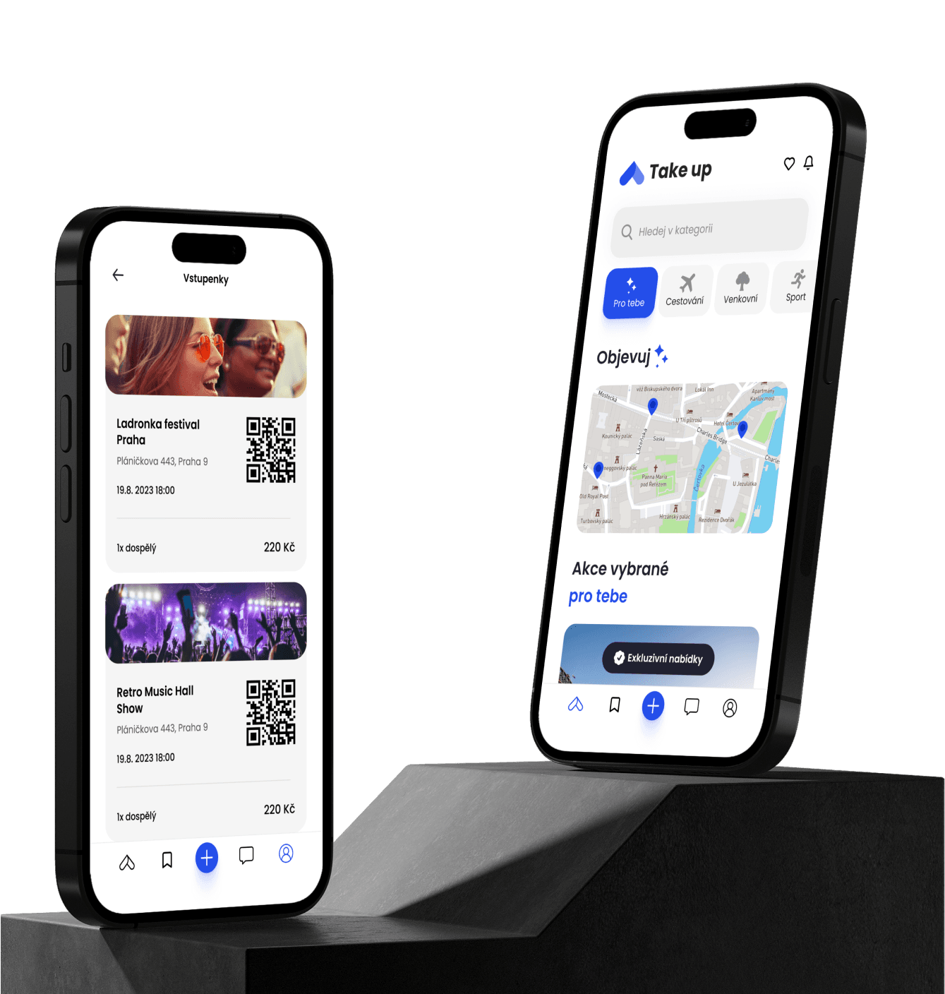 Video showing TakeUp app